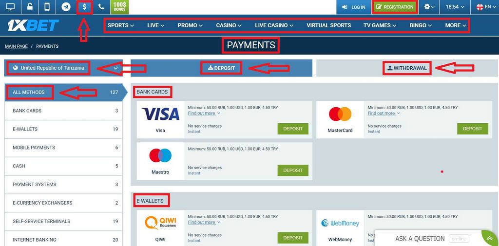 Cara mendaftar di 1xbet